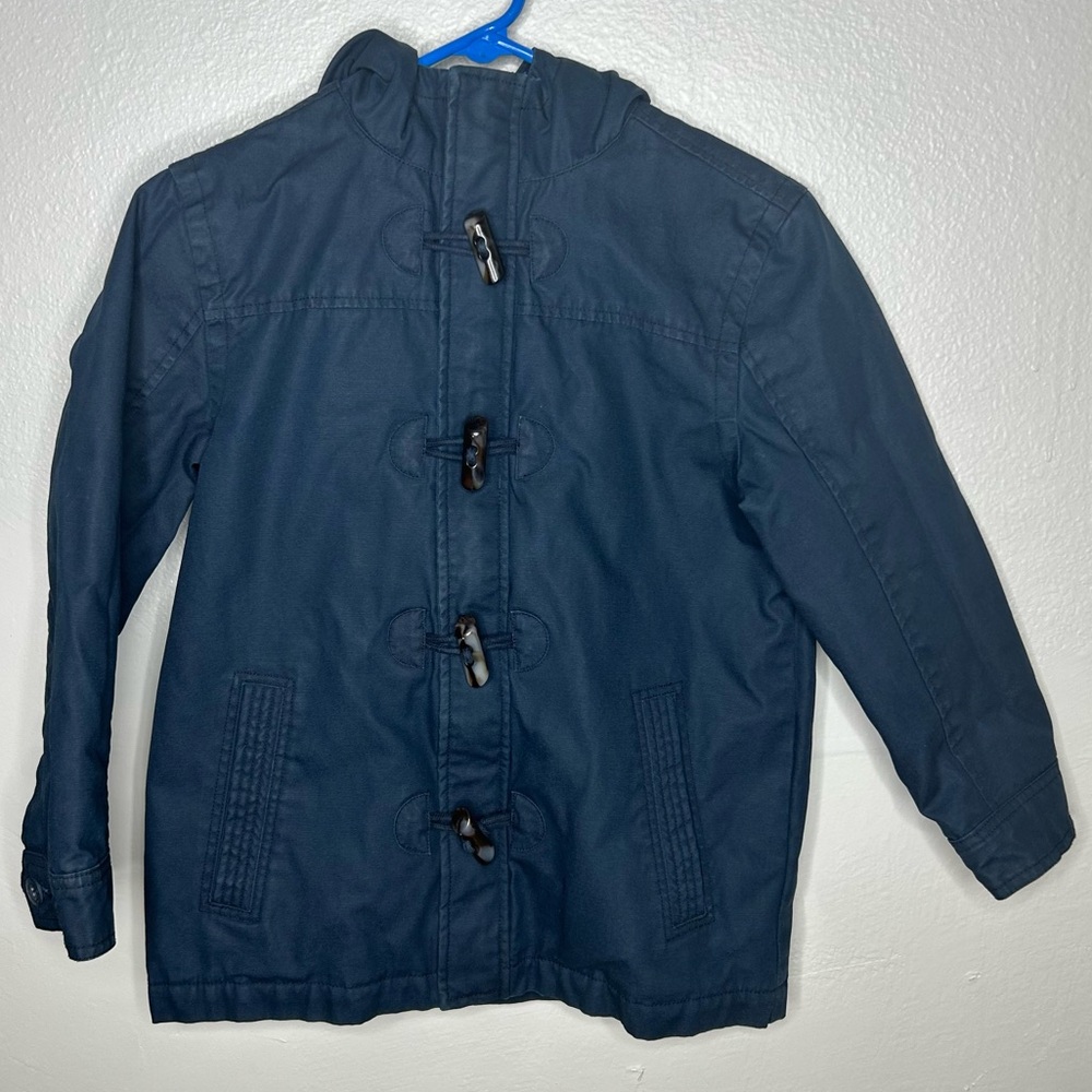 Old Navy Blue Water Resistant Hooded Lined Winter Peacoat